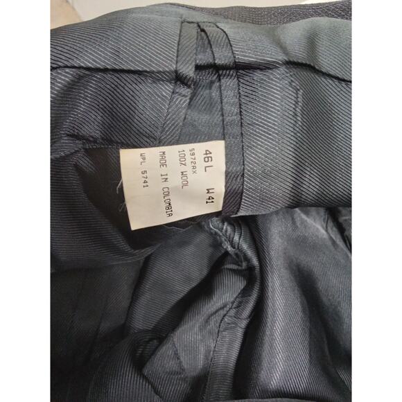 Oscar De La Renta Mens Black Suit Jacket (Size 46L) 100% Wool - Picture 4 of 6